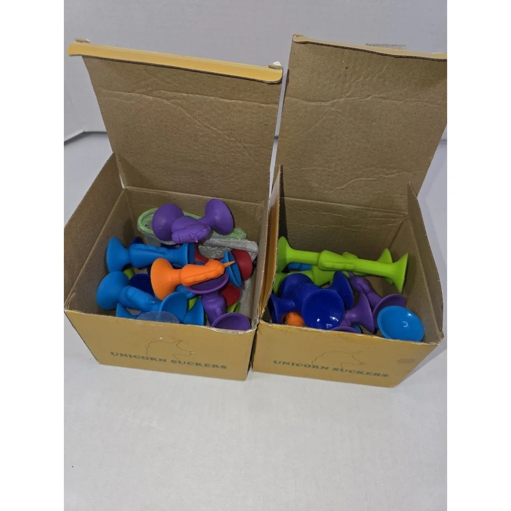 Unicorn Suction Cup Toys for Children - 20Pcs 2 Boxes Creative Sensory Play Fun